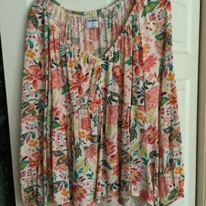 New XL Old Navy long sleeve floral Blouse